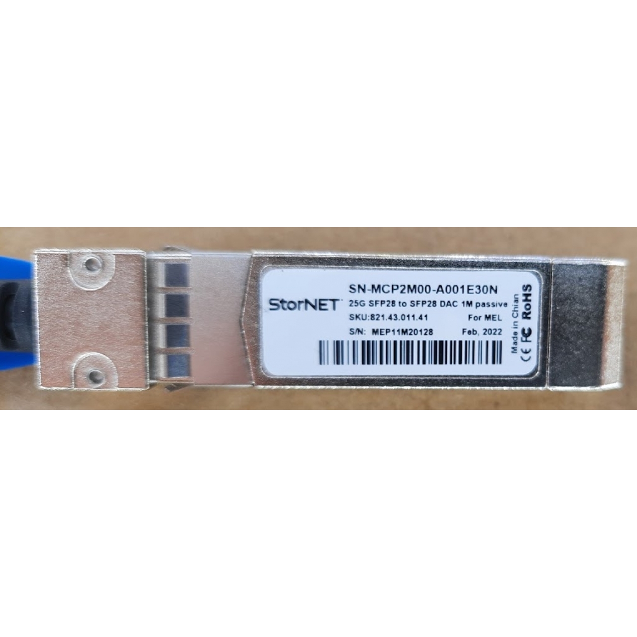 Dac Kablo Mellanox MCP2M00-A001E30N Uyumlu 25GBase SFP28 (1 metre)