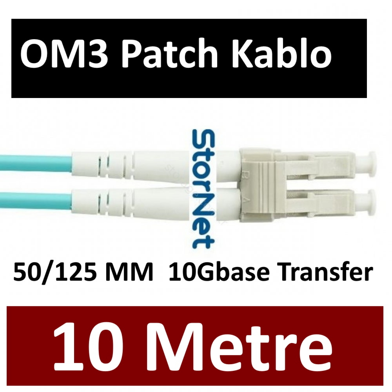 10 Metre LC to LC OM3 10G MM 50/125 Fiber Optic Patch Kablo