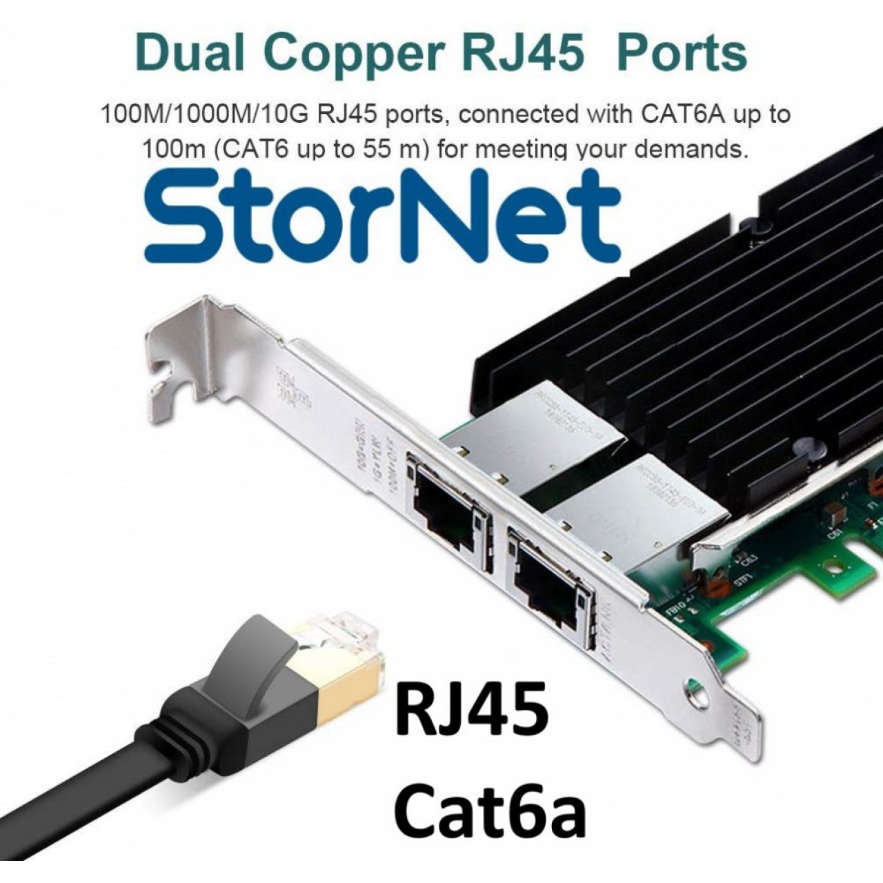 2 Port RJ45 Ethernet Kart 10 Gigabit intel X540