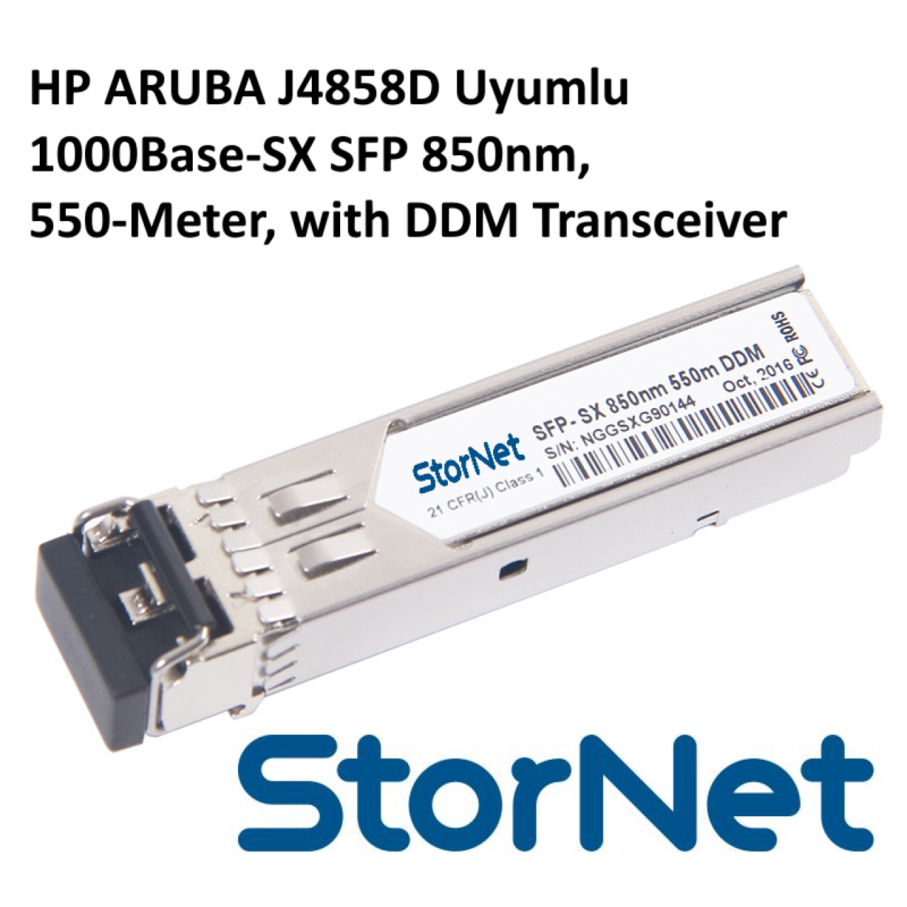 HP ARUBA J4858D Uyumlu 1000Base-SX SFP 850nm, 550-Meter, with DDM Transceiver