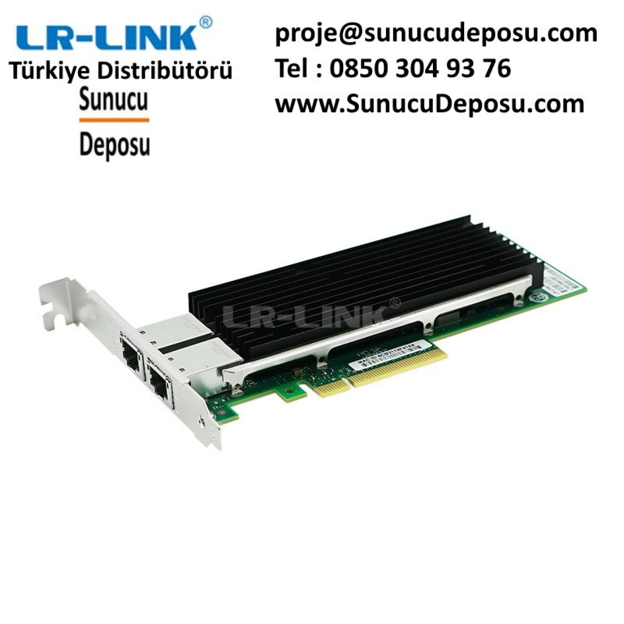 LREC9802BT Dual Port 10GbpsEthernet Kart Intel X540 ChipSet Lr-Link