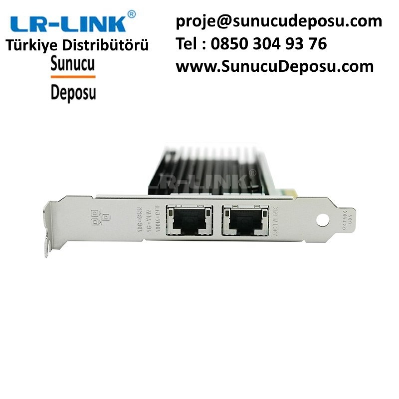 LREC9802BT Dual Port 10GbpsEthernet Kart Intel X540 ChipSet Lr-Link
