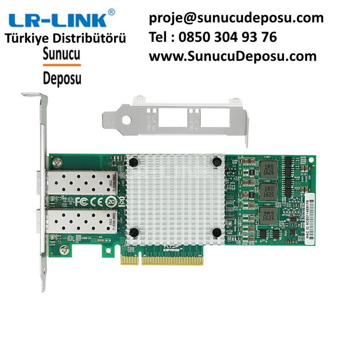 LREC9812AF-2SFP+ Broadcom BCM57810S ChipSetli LR-Link 10Gbps Ethernet Kart
