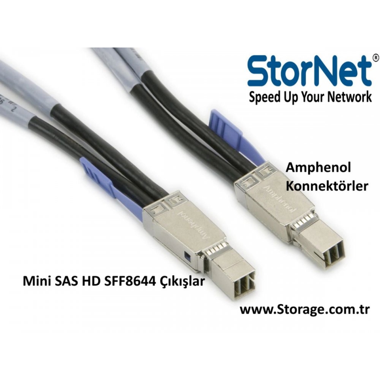 MiniSAS HD to External MiniSAS HD 3metre Kablo StorNET