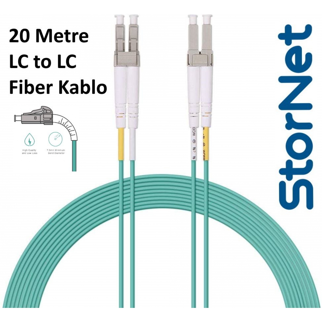 LC to LC OM3 Kablo 20 Metre Patch Fiber