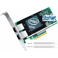 2 Port RJ45 Ethernet Kart 10 Gigabit intel X540