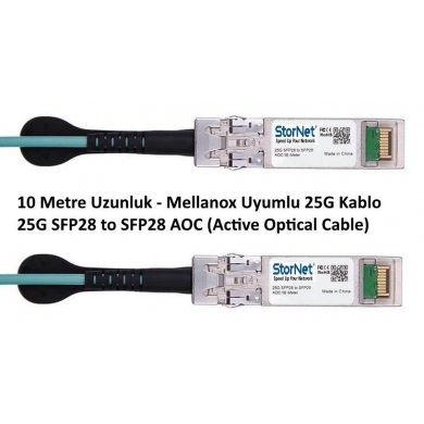 10metre 25G SFP28 to SFP28 AOC Active Optical Cable Mellanox Uyumlu