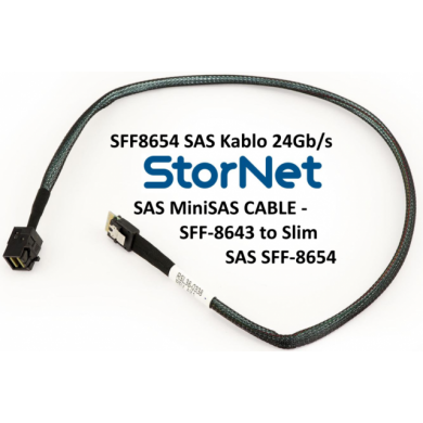 SFF-8654 to SFF8643 SlimSAS Cable- 24G BackPlane Kablosu
