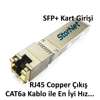SFP+ 2-10G-T  10Gbps SFP+ çıkışı RJ45 çıkışa Çevirici Adaptör